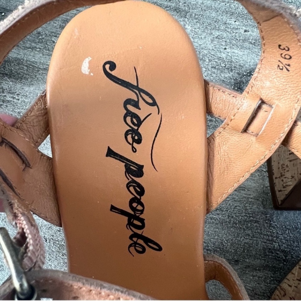 Free People Lisbon MJ Platform Sandals in Brandy Suede size 39.5, US 9.5 - Picture 8 of 16